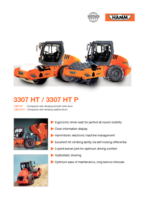 Pojedyncze walce drogowe Hamm 3307 HT