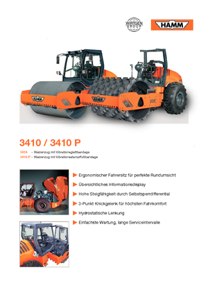 Pojedyncze walce drogowe Hamm 3410 V