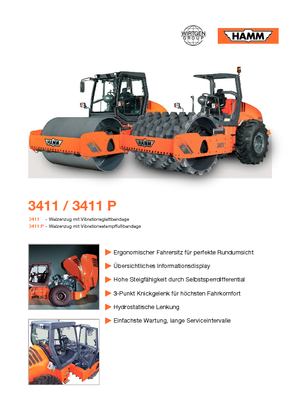 Pojedyncze walce drogowe Hamm 3411 P