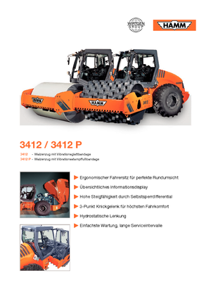 Pojedyncze walce drogowe Hamm 3412 P