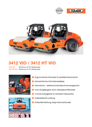 Pojedyncze walce drogowe Hamm 3412 VIO