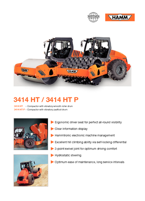 Pojedyncze walce drogowe Hamm 3414 HT-V