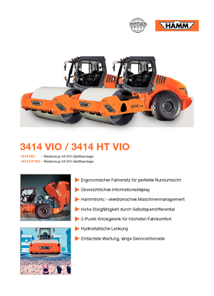 Pojedyncze walce drogowe Hamm 3414 HT-VIO