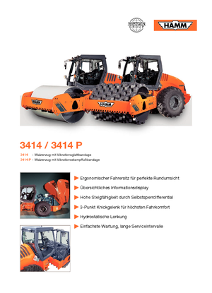 Pojedyncze walce drogowe Hamm 3414 P