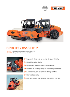 Pojedyncze walce drogowe Hamm 3518 HT-P