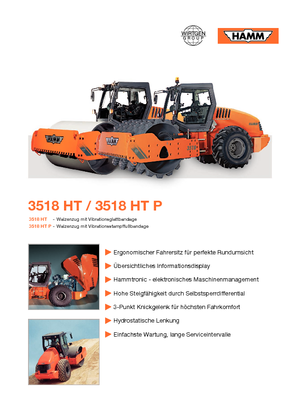 Pojedyncze walce drogowe Hamm 3518 HT-P