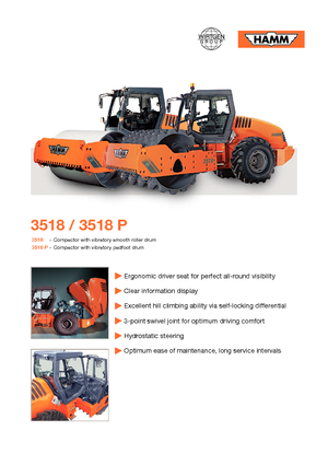 Pojedyncze walce drogowe Hamm 3518 P