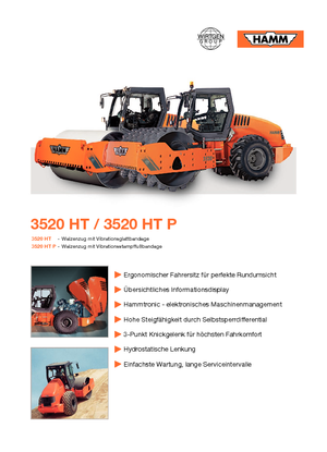 Pojedyncze walce drogowe Hamm 3520 HT-P