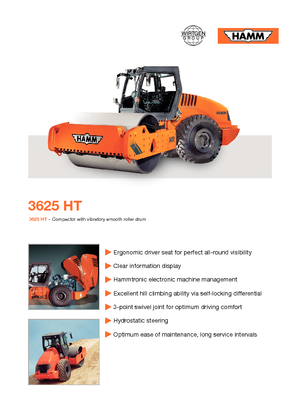 Pojedyncze walce drogowe Hamm 3625 HT