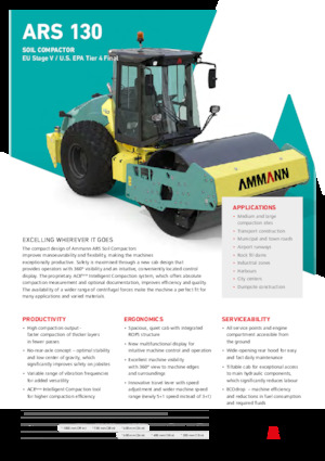 Pojedyncze walce drogowe Ammann ARS 130 PD
