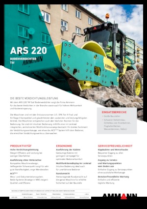 Pojedyncze walce drogowe Ammann ARS 220