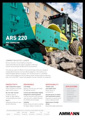 Pojedyncze walce drogowe Ammann ARS 220