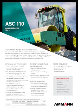 Pojedyncze walce drogowe Ammann ASC 110 D