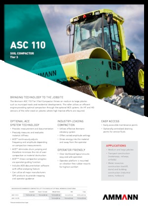Pojedyncze walce drogowe Ammann ASC 110 HDPD