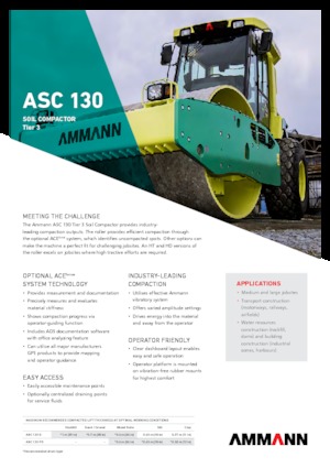 Pojedyncze walce drogowe Ammann ASC 130 D