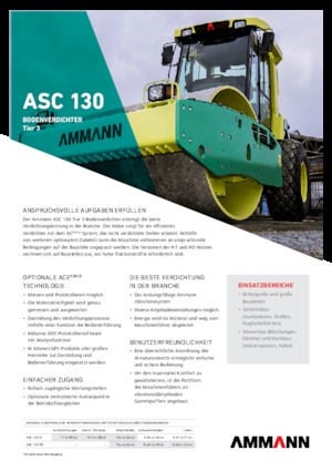 Pojedyncze walce drogowe Ammann ASC 130 HDPD