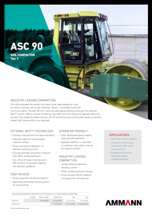 Pojedyncze walce drogowe Ammann ASC 90 HAT