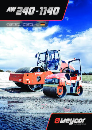 Pojedyncze walce drogowe weycor AW 1080