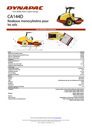 Pojedyncze walce drogowe Dynapac CA 144 D