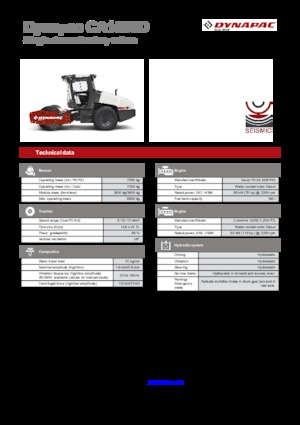 Pojedyncze walce drogowe Dynapac CA 1500 D