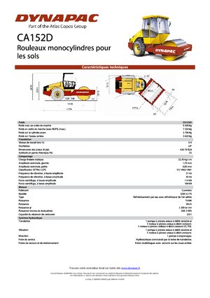 Pojedyncze walce drogowe Dynapac CA 152 D