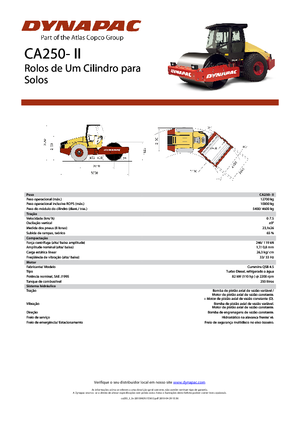 Pojedyncze walce drogowe Dynapac CA 250-II