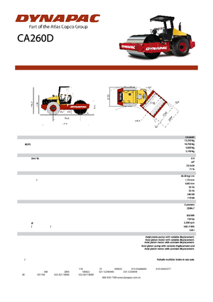 Pojedyncze walce drogowe Dynapac CA 260 D
