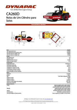 Pojedyncze walce drogowe Dynapac CA 260 D
