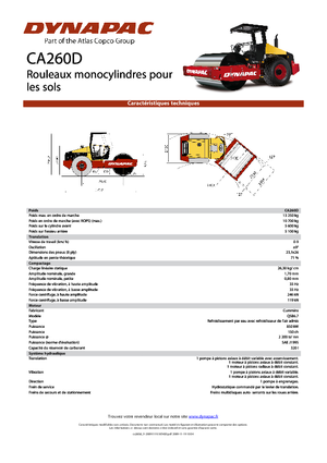 Pojedyncze walce drogowe Dynapac CA 260 D