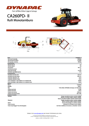 Pojedyncze walce drogowe Dynapac CA 260 PD-II