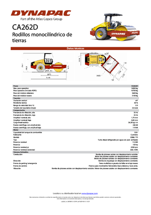 Pojedyncze walce drogowe Dynapac CA 262 D