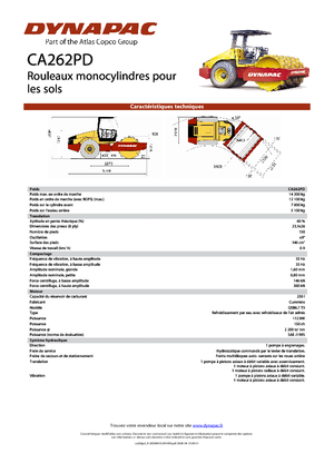 Pojedyncze walce drogowe Dynapac CA 262 PD