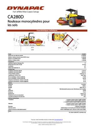 Pojedyncze walce drogowe Dynapac CA 280 D