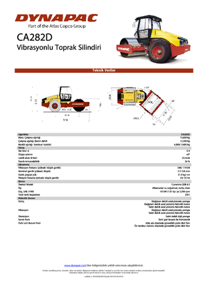 Pojedyncze walce drogowe Dynapac CA 282 D