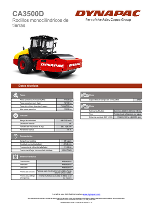 Pojedyncze walce drogowe Dynapac CA 3500 D