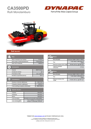 Pojedyncze walce drogowe Dynapac CA 3500 PD