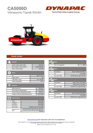 Pojedyncze walce drogowe Dynapac CA 5000 D