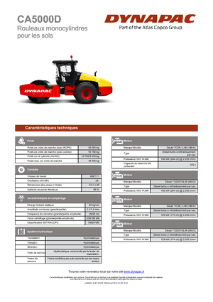 Pojedyncze walce drogowe Dynapac CA 5000 D