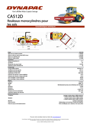 Pojedyncze walce drogowe Dynapac CA 512 D
