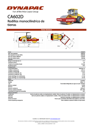 Pojedyncze walce drogowe Dynapac CA 602 D