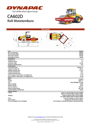 Pojedyncze walce drogowe Dynapac CA 602 D