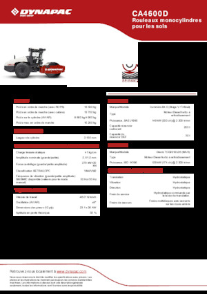 Pojedyncze walce drogowe Dynapac CA4600D