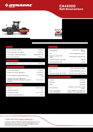 Pojedyncze walce drogowe Dynapac CA4600D
