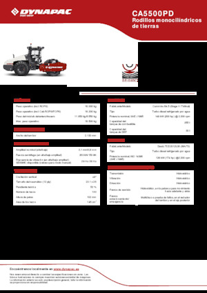 Pojedyncze walce drogowe Dynapac CA5500PD