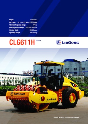 Pojedyncze walce drogowe Liugong CLG611H