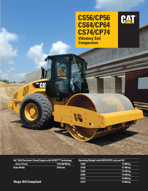 Pojedyncze walce drogowe Caterpillar CS64