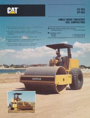 Pojedyncze walce drogowe Caterpillar CP-563