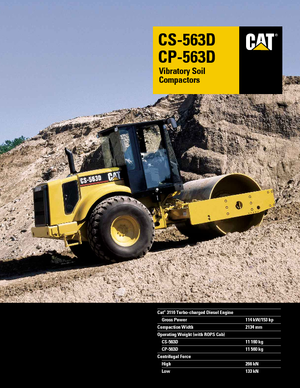 Pojedyncze walce drogowe Caterpillar CS 563 D