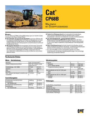 Pojedyncze walce drogowe Caterpillar CP68B
