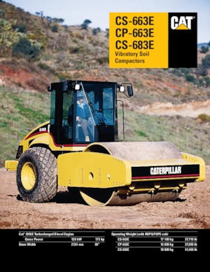 Pojedyncze walce drogowe Caterpillar CP-683E
